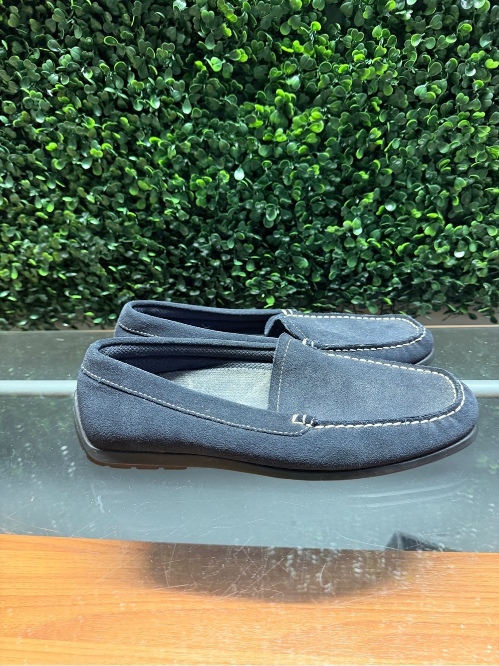 Keds Navy Suede Women's Slip-On Loafers